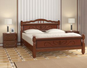 Кровать Карина 5 Орех массив  мебель белгород