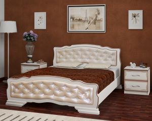 Кровать Карина 10 Дуб молочный Светлая мебель белгород