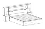 Кровать КР 552 (с закроватным модулем) Бася СтендМ Венге
