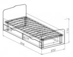 Кровать 0.8 с ящиками №15 (с основанием) Евро СМ