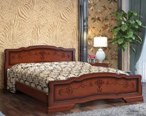 Кровать Карина 6  Орех массив  мебель белгород
