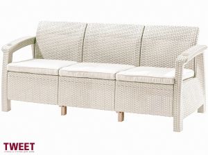 Трехместный диван TWEET Sofa 3 Seat белый мебель белгород